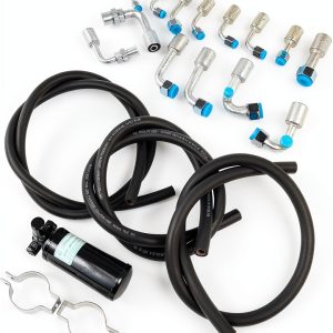 Weonefit 134a AC Hose Kit Metric R‑Ring Black-0