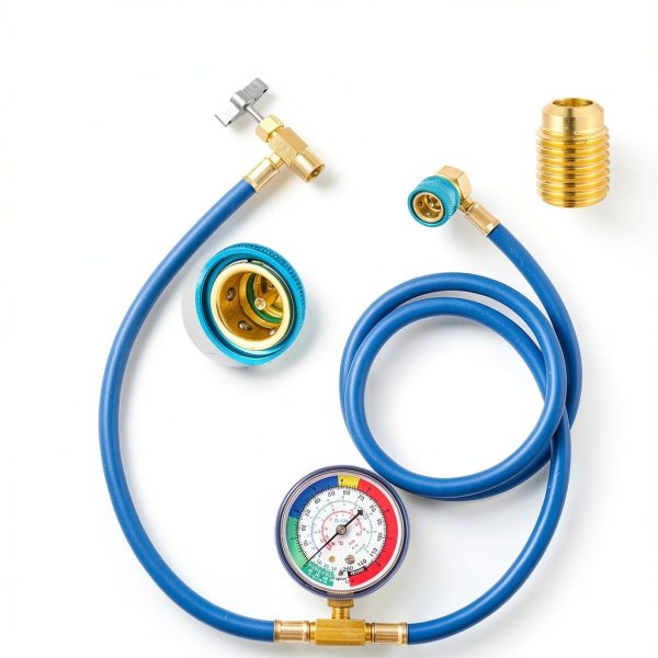 Tigbear R1234YF Refrigerant Charge Hose Kit with Gauge-4