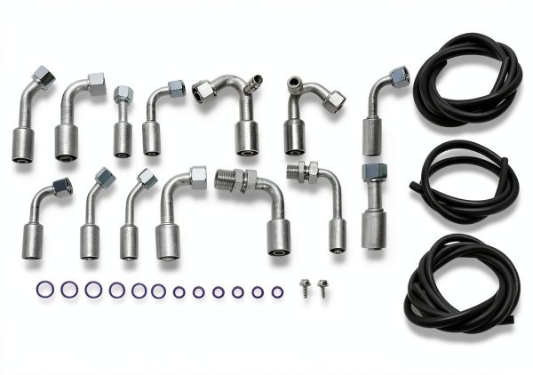MOTOQUEEN A/C Hose Kit for GM Trucks 25ft Aluminum Rubber Fit-3