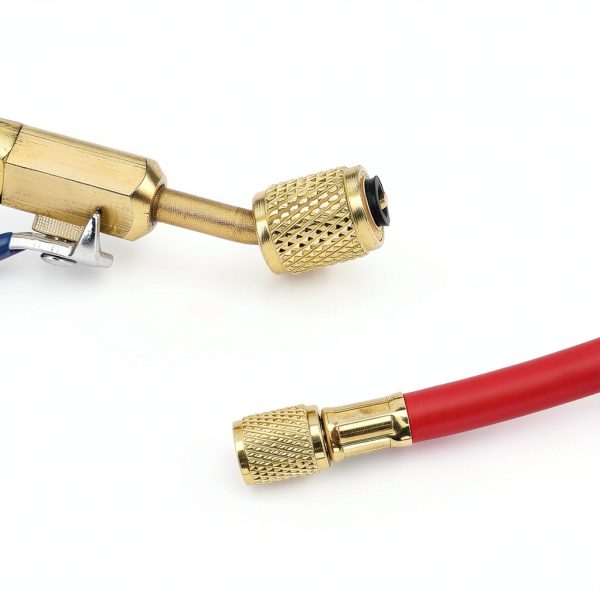 Foinwer 29986 1/4" Refrigerant Hose 72in Ball Valve Red Blue Yellow-6