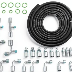 BBTEQEKN Automotive AC Hose & Fitting Kit 25PCS Premium Plastic Rubber-0