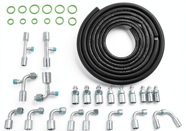 BBTEQEKN Automotive AC Hose & Fitting Kit 25PCS Premium Plastic Rubber-0
