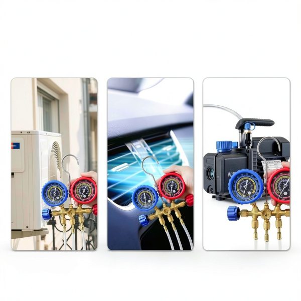 1/4" Refrigerant Charging Hoses 60” (5FT), HVAC Hoses Standard 1/4" Flare Fittings for R134A, R22,R410A, R502, R12 Common Refrigerants Clear Pipes Set of 3-6