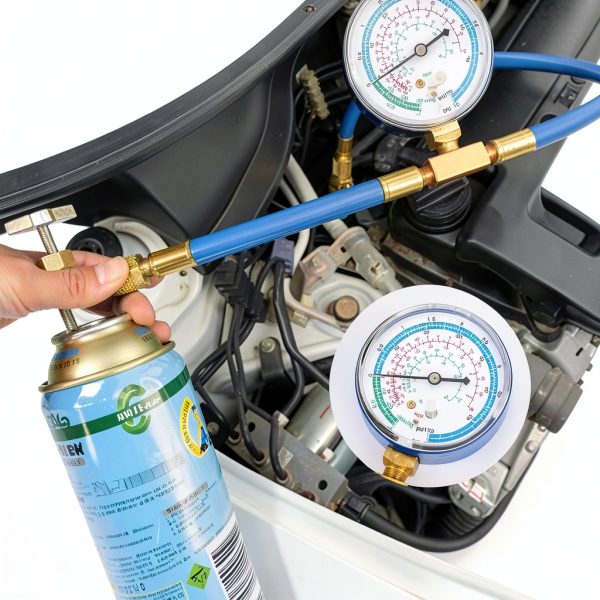 R290 and R600A Charging Hose Kit by Tigbear – 24in Gauge with Tap-5