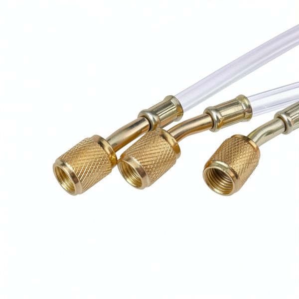 1/4" Refrigerant Charging Hoses 60” (5FT), HVAC Hoses Standard 1/4" Flare Fittings for R134A, R22,R410A, R502, R12 Common Refrigerants Clear Pipes Set of 3-5