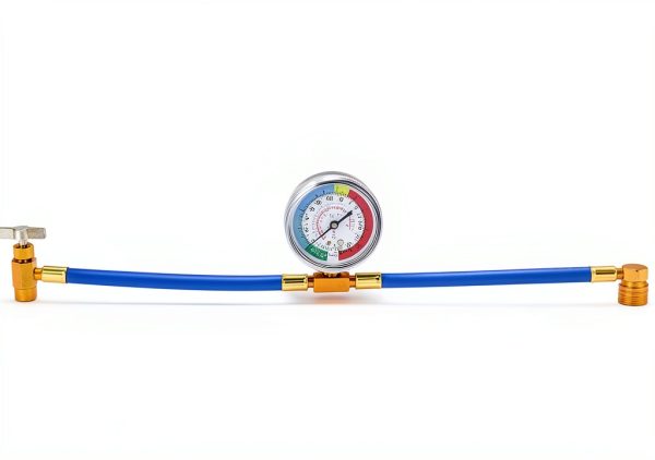 AC Charge Hose with Gauge, R134A Car AC Refrigerant Recharge Hose Kit, Come with R134A Piercing Can Tap 1/2”ACME Valve & R134A Quick Coupler Fits for Car Air Conditioning Refrigerant 250 PSI-7
